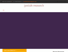 Tablet Screenshot of jyotish-research.com